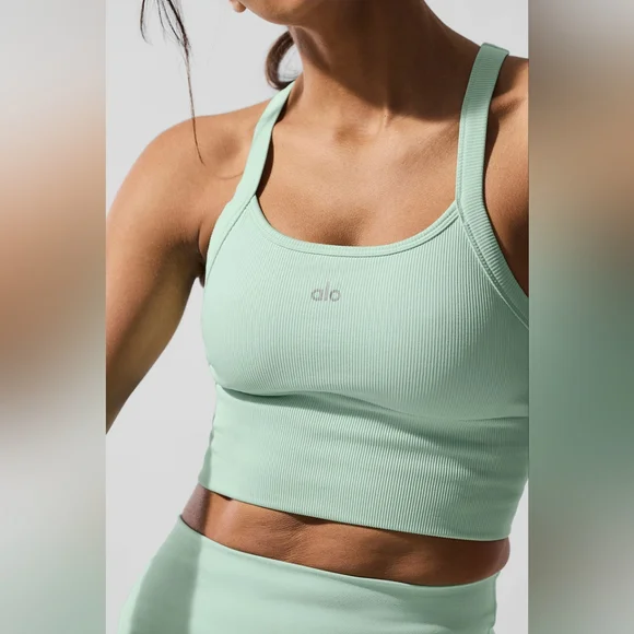 Alo Yoga Seamless Ribbed Favorite Bra Tank - Picture 2 of 6